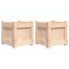 Vidaxl Garden Pots, 2 Pcs, Solid Pine Wood
