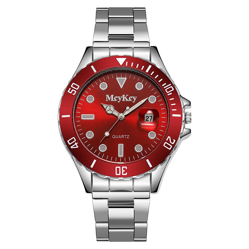 Men S Watch Men S Luminous Quartz Watch Steel Belt Calendar Business Watch