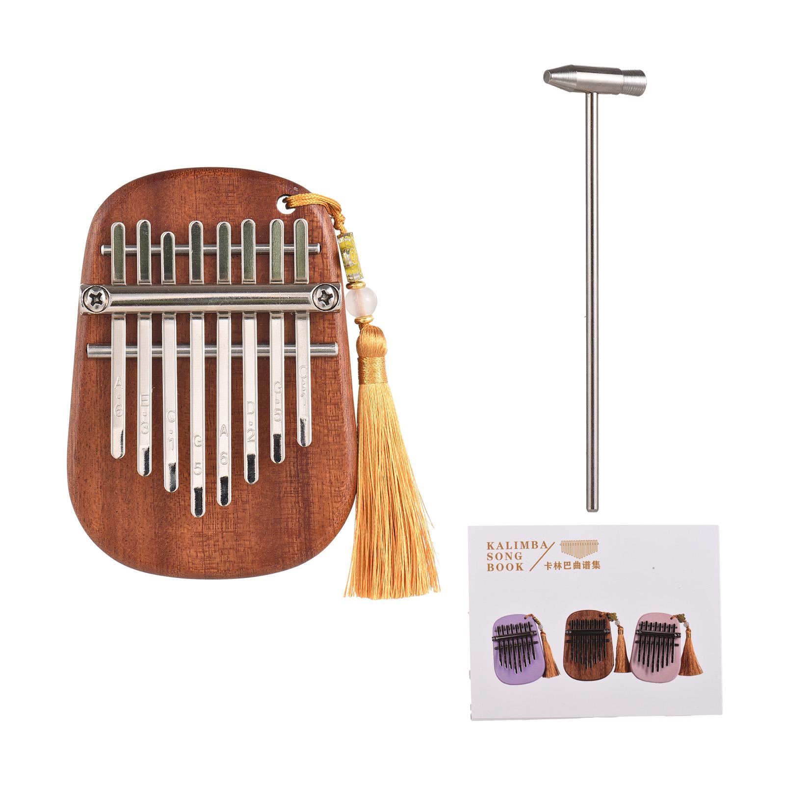 Kalimba Mini Piano A 8 Tasti - Strumento Musicale Portatile In Legno - Ideale Per Bambini E Principianti