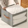 Foldable Clothing Storage Box Collapsible Storage Bin with Clear Window Reinforced Handles Zippered Comforter Storage Bag for Quilt Clothing Sweater