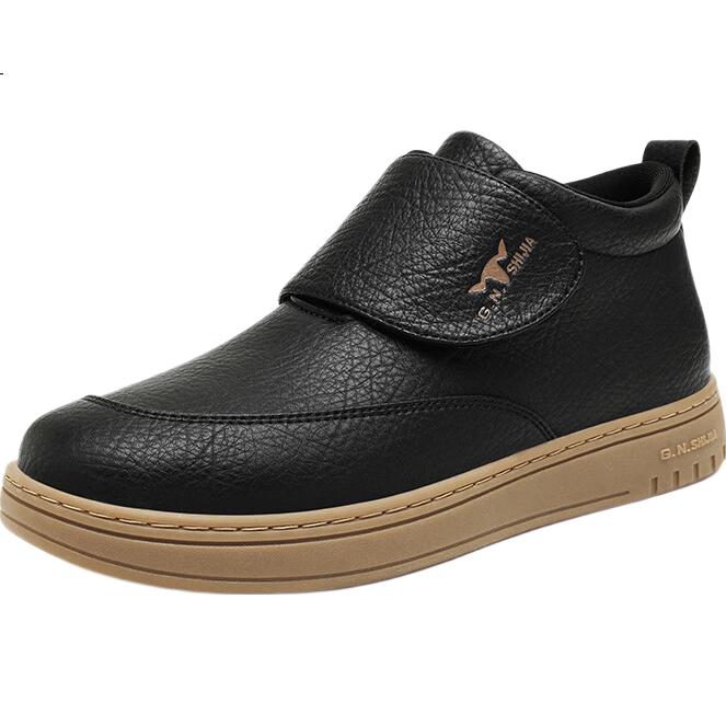 G.N.Shi Jia Men's Autumn Winter New Soft Sole Comfortable Casual Shoes British Retro High-top Leather Outdoor Commuting Shoes