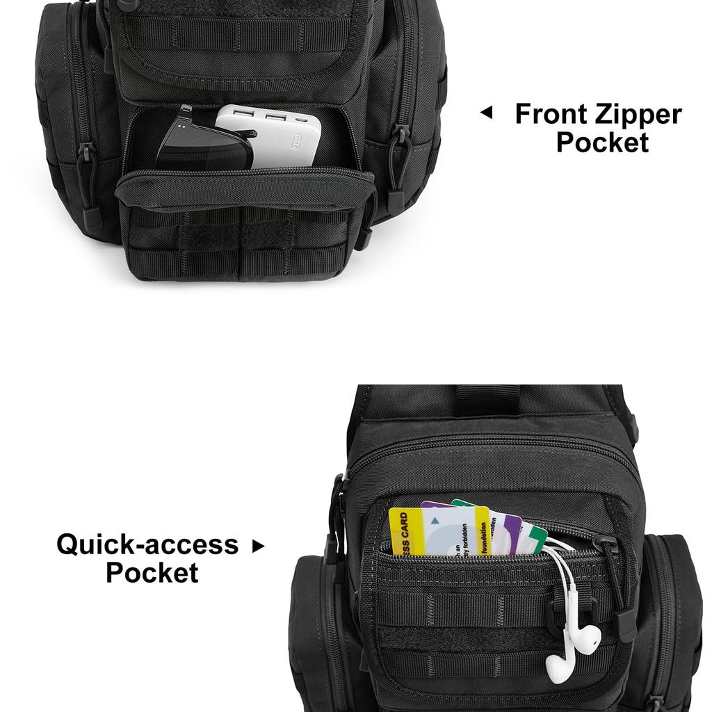 G4Free Military Shoulder MOLLE Bag, Tactical, Outdoor, Airsoft, Compatible, Men's