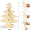 Christmas Tree Wood Slices Painting Set Graffiti Crafts Smooth DIY Art