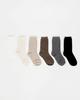 Sagseuei [6Pack] 2-Ply Pure Cotton Signature 168N Plain Long Socks