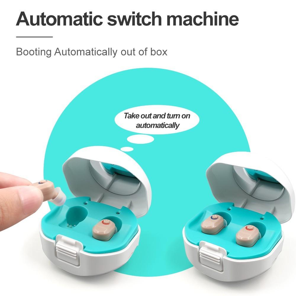 Portable USB Rechargeable Digital Hearing Aid 1/2pcs Audiphone Hearing Device Intelligent Noise Reduction Sound Amplifier