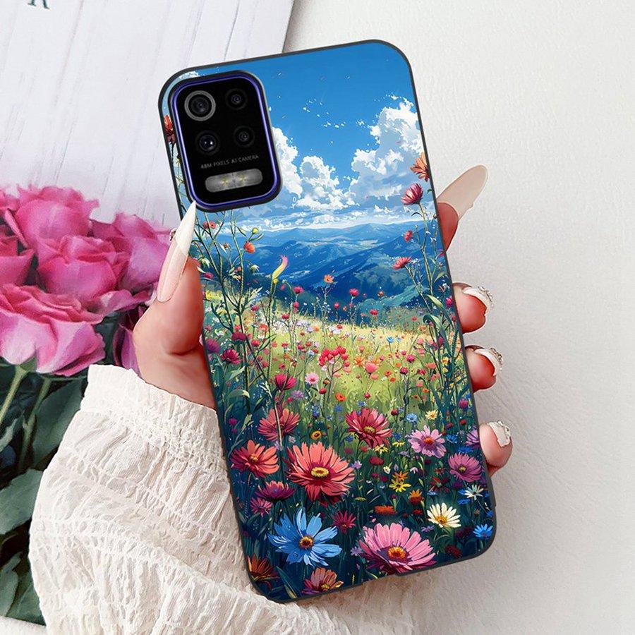 For LG K52 K62 2020 Case Silicone Soft Back Cover For LGK52 K 62 2020 Fashion flower Phone Case Shockproof Protective Bumper