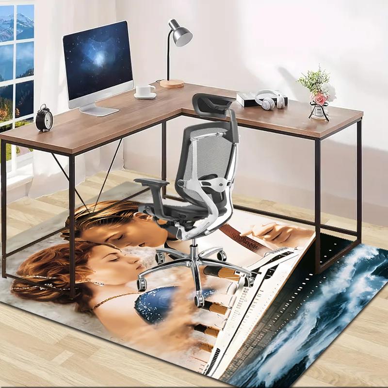 1pc Titanic1 Design Area Rug - Non-Slip, Soft & Cozy Floor Mat for Living Room, Bedroom, Office - Indoor/Outdoor Decorative Carpet