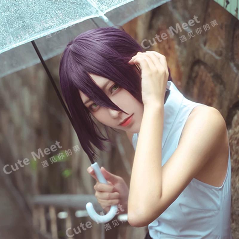 Anime Cosplay Chainsaw Man Reze Costume OutfitsShirt Tie Short Wig
