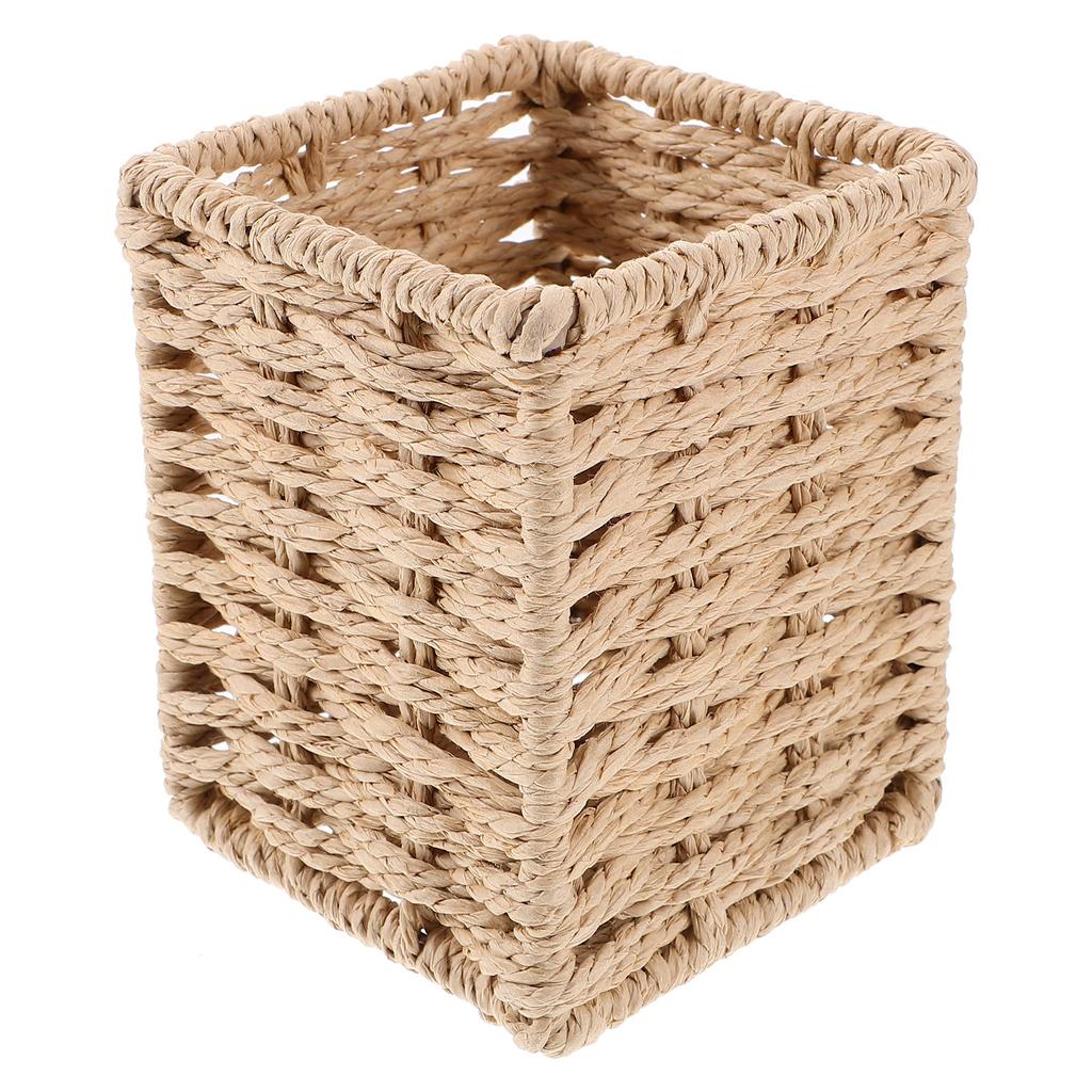 Rattan-Bleistifthalter, handgefertigt, aus Korbgeflecht, Stiftebecher, Make-up-Pinselhalter, gewebte Rebe, Schreibtisch-Organizer, Stiftebehälter, Box, Küche