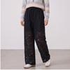 KOMPASU Damen Schlankmachende Gerade Bein Weite Bein Spitze Hohl Casual Hose
