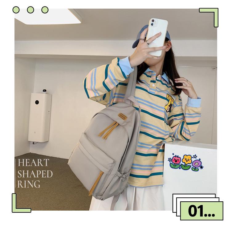 2023 Koreanischer Damen-Nylon-Rucksack - Modisch, Vielseitig, Literarischer College-Stil Schultasche