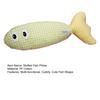 Stuffed Long Fish Pillow Cute Plaid Fish Cuddly Plush Toy Leg Pillow Back Support Headboard Cushion for Side Sleeping Sitting