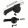 Portable Hand Crank BBQ Fan Grill Air Blower Speed Control for Outdoor Camping Picnic Fire Pit Charcoal Smoker Wind Maker