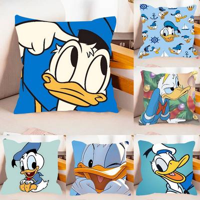 Schattige D-Donald-D-Eenden Kussensloop Kussenhoes Zacht Schattig Sierkussenhoes Voor Auto Bank Kussensloop Polyester Met Rits