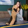Cartoon Dog Long Throw Pillow Plush Toy Doll Big Dog Playing Girl Bed Sleeping Soothing Doll