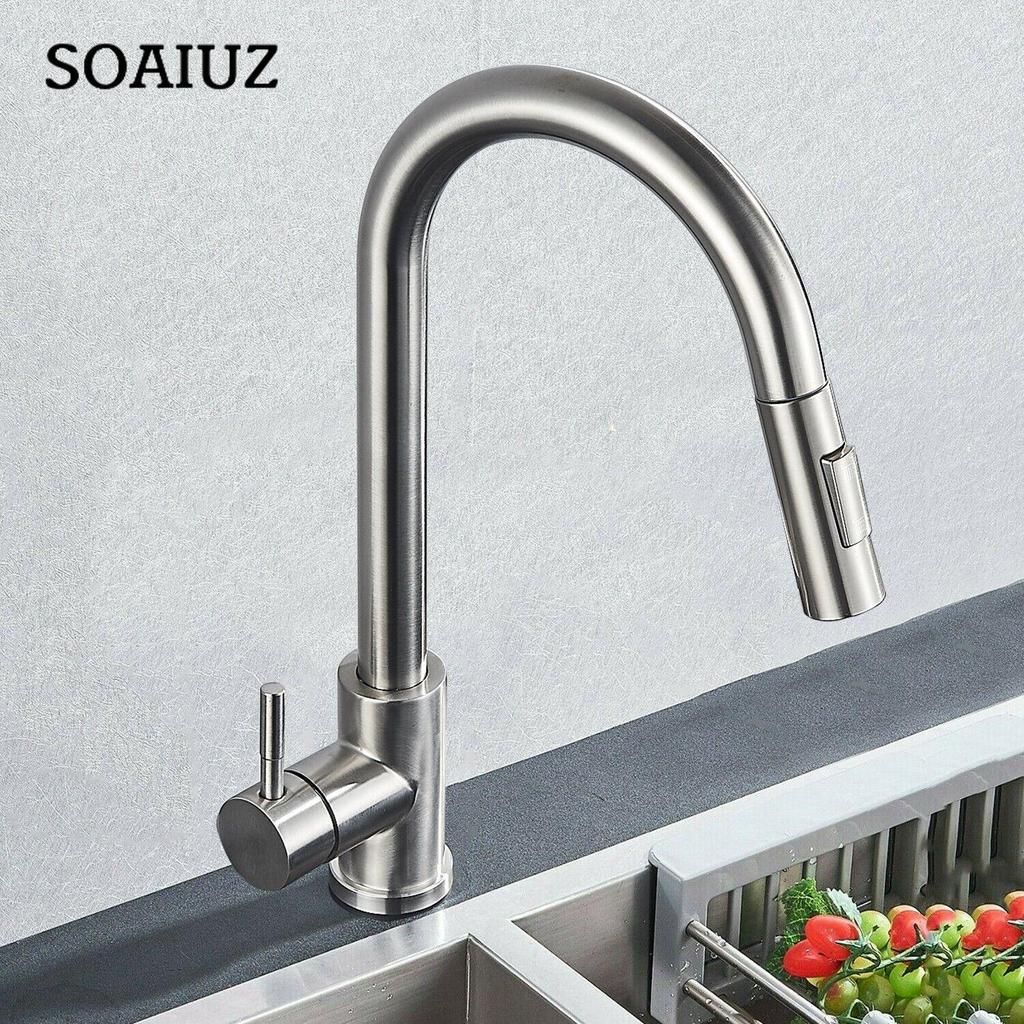 Ausziehbarer Einhebel-Küchenarmatur mit passendem Einlassschlauch, Einhebelmischer