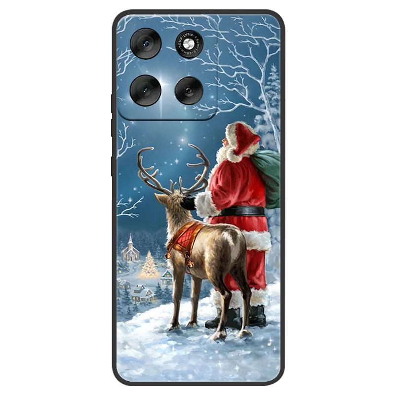 Christmas Painted Phone Case For Motorola Moto Edge 60 50 Pro Ultra Neo G56 G66j G66y G06 G86 Power G15 Soft Silicone TPU Cover