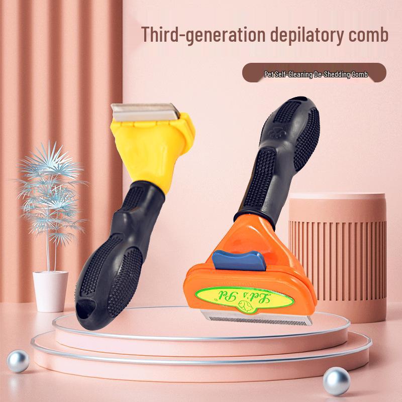 

One-Click Pet Grooming Comb for Cats & Dogs: Effortless Hair Removal S