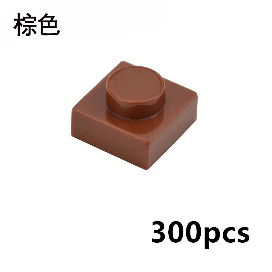 300 Stück DIY Partikel 3024 Dünne Bausteine 1x1 Noppen Steine Pädagogisches Zusammenbauen Konstruktion Kompatibel 3034 Kinderspielzeug