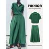 Za2024 Summer New Product Women's Clothes Lapel Short Shirt 2731067 500 Midi Dress 2731062 500