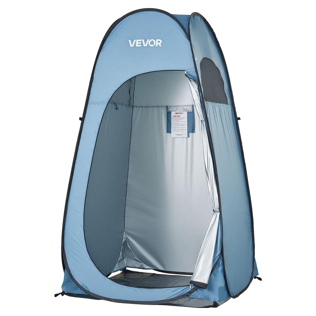 Pop Up Shower Tent, Instant Portable Privacy Tent Changing Room with Ground Stakes, Ropes, and Carry Bag, 190T Polyester with Silver Coating, Quick
