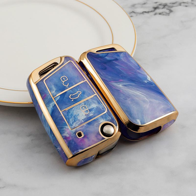 Volkswagen Schlüsselhülle für Tayron X, T-Roc, Bora, Sagitar, Golf 7, New Magotan B8CC, Passat