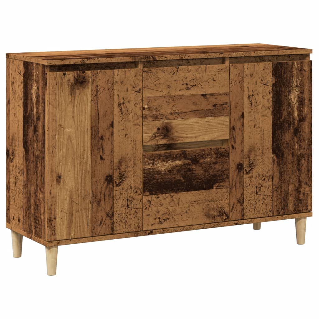 Sideboard Rustic Wood Look 102 x 35 x 70 cm Engineered Wood