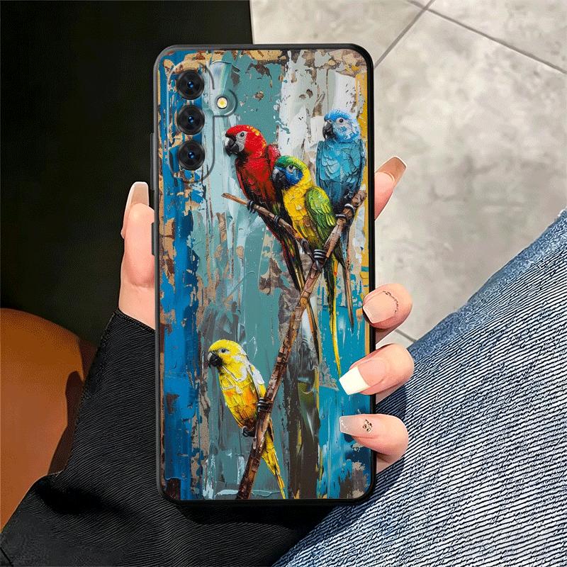Bird Oil Painting Style Soft Phone Case for Samsung A17 A37 A57 A16 A26 A36 A56 A15 A25 A35 A55 A14 A24 A34 A54 A13 A23 A33 A53
