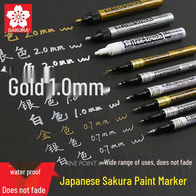 Japan Sakura Gold 2.0mm Paint Pen for Highlighting, Furniture Gilding, and Signature Design