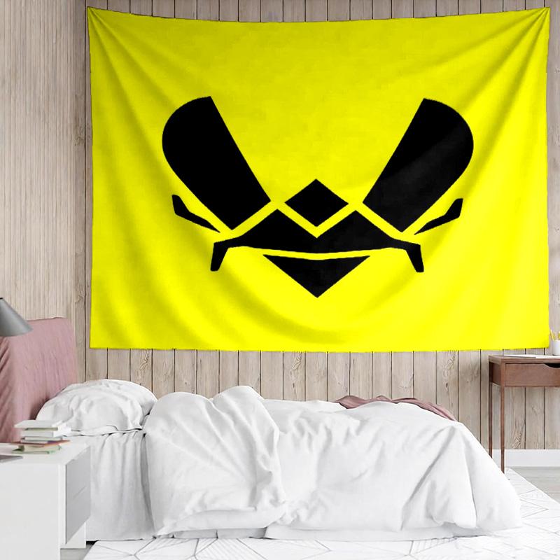 logo Team Vitality Tapestry for Bedroom Aesthetic Classroom Tapestries Wall Hanging for Living Room Dorm Office,Ideal Creative Gift