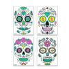 2Pcs Luminous Face Tattoo Halloween Temporary Tattoos Creative Stickers Ghost Festival Masquerade Party Makeup Decorations