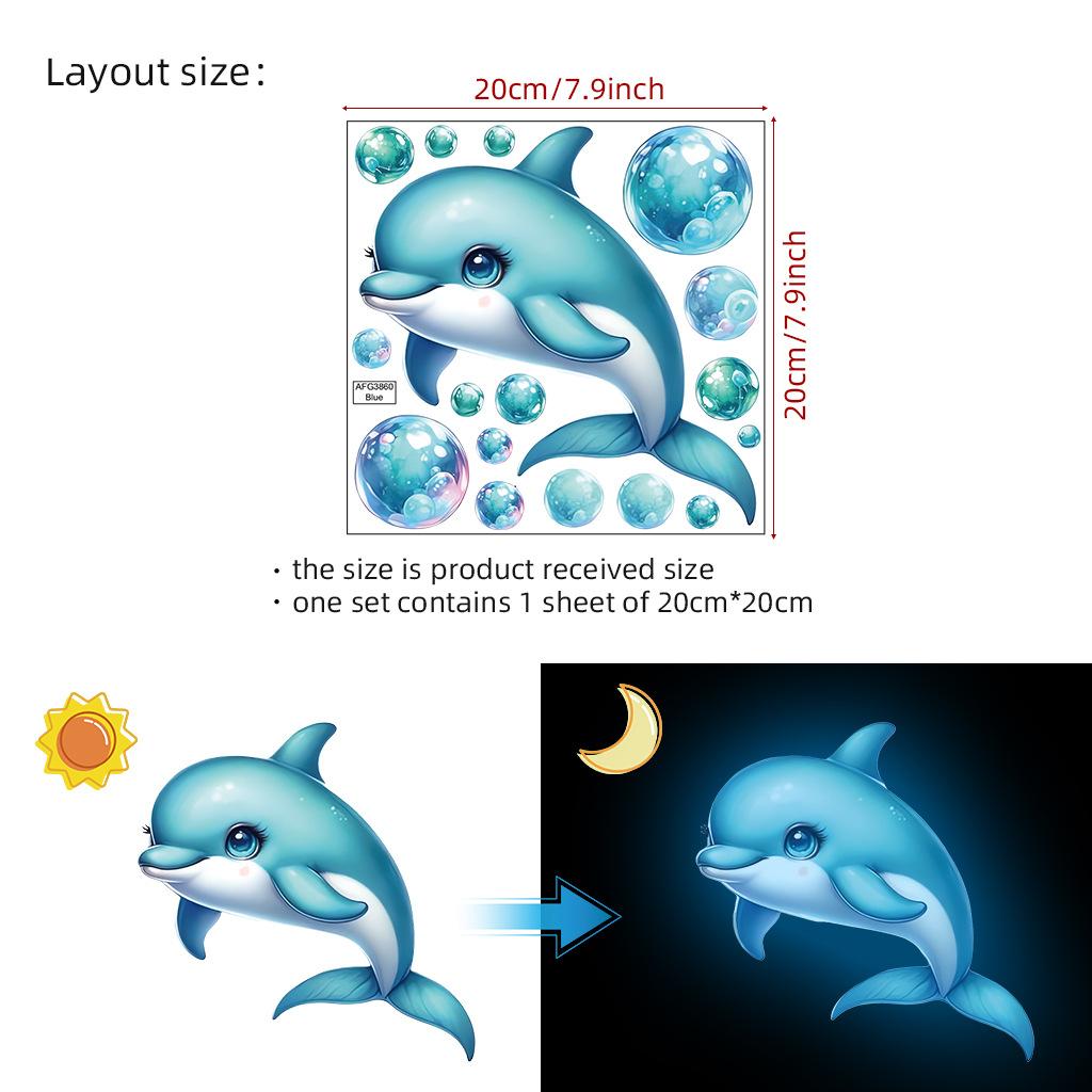 Luminous Fairy Mermaid Wall Stickers Kids Bedroom Home Decor Glow In The Dark Fairy Butterfly Decal Stickers Switch Wallpaper