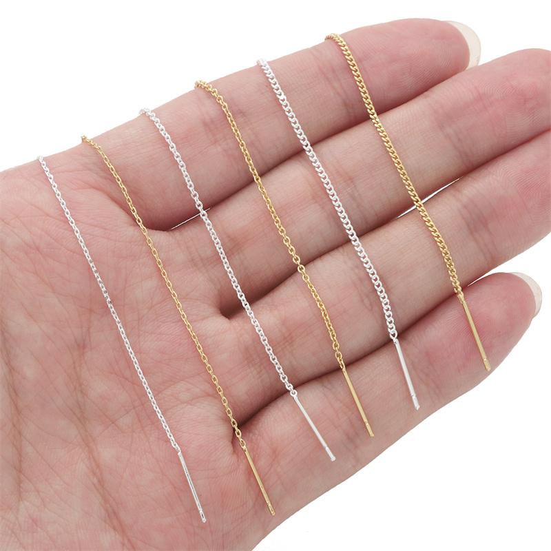 2 szt. Miedziany łańcuszek na naszyjnik DIY bransoletka kolczyki wyroby jubilerskie akcesoria rzemieślnicze