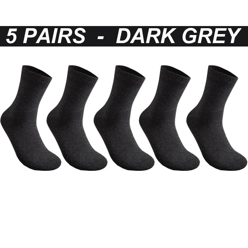 Wysokiej jakości 5 par męskich skarpet bawełnianych w nowym stylu czarne biznesowe męskie skarpety miękkie oddychające męskie Plus rozmiar 38-48