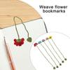 5 sztuk Ręcznie robione szydełkowe zakładki do książek Kwiatowy klips do strony książki Dzielnik strony książki dla Dziecka Ucznia Miłośnika książek Akcesoria do czytania