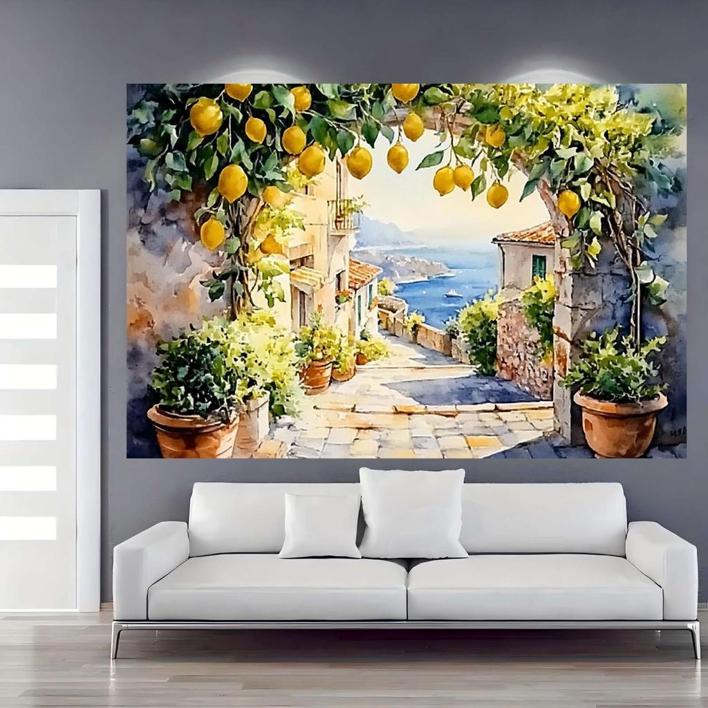 Stendardo piatto 2D 1 PZ Banner Festa Albero di Limoni Costiera Amalfitana -