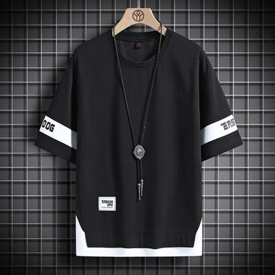 Summer Hip Hop Loose Men's Streetwear T-shirts Casual Classic Short Sleeves T-shirt
