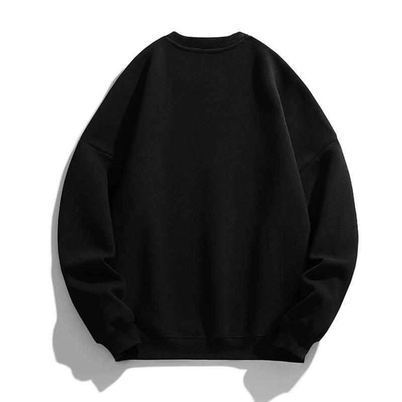 Lulu Men's Plus Velvet Round Neck Hoodie 2025 Autumn/Winter, Long Sleeve Couple Style Pullover.
