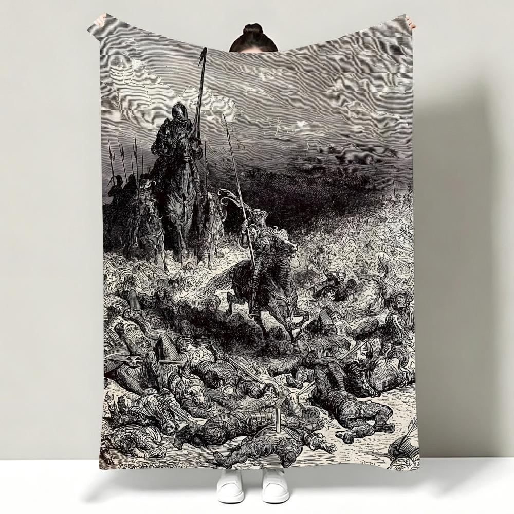 Artist GGustave DDore Throw Soft Warm Flannel Throw Blanket Multiuse for Sofa Bed Office Nap