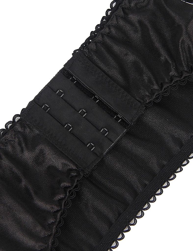 Sexy Large Size Lingerie Open Bra Garter Belt Shorts All 3 Piece Set Underwear [comeondear]