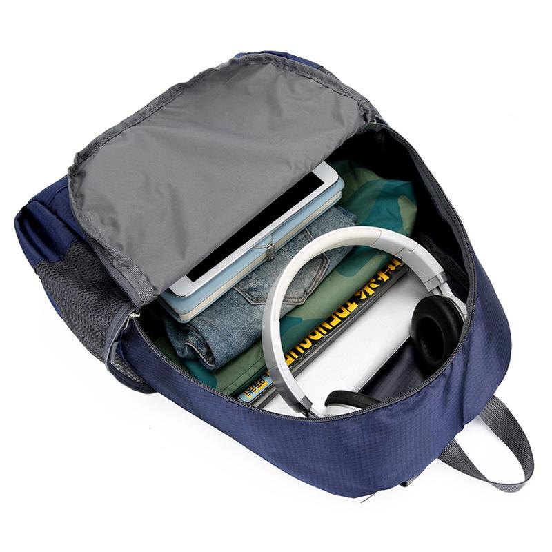 Ultralight Portable Outdoor Folding Backpack with Logo Print