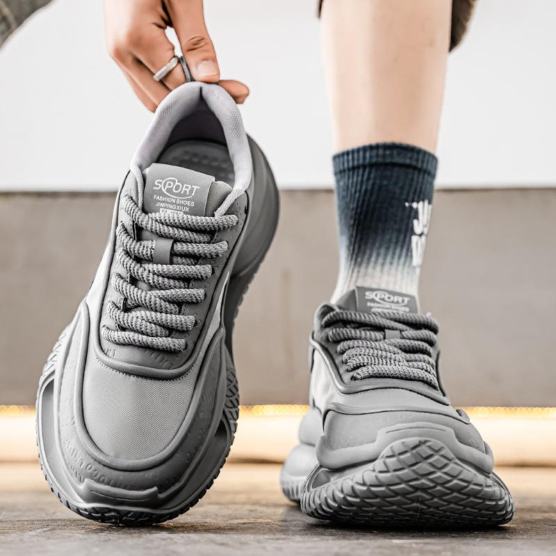 Men's Shoes Summer New Platform Trend Fashion Versatile Dad Shoes Mesh Breathable Casual Shoes High-end Sports Shoes