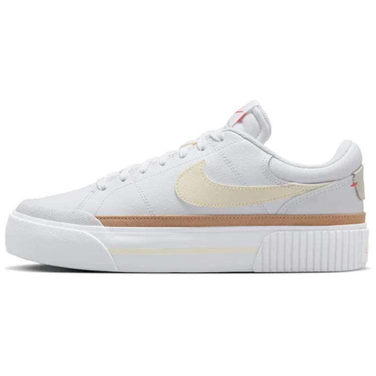 Nike Court Legacy Lift White Coconut Milk Women Sneakers Hemp Light-Crimson DM7590-106