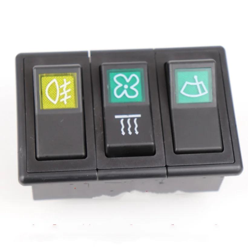 Switch Loader Forklift Workbench Switch Headlamp Steering Fan Wiper Rocker 1PC