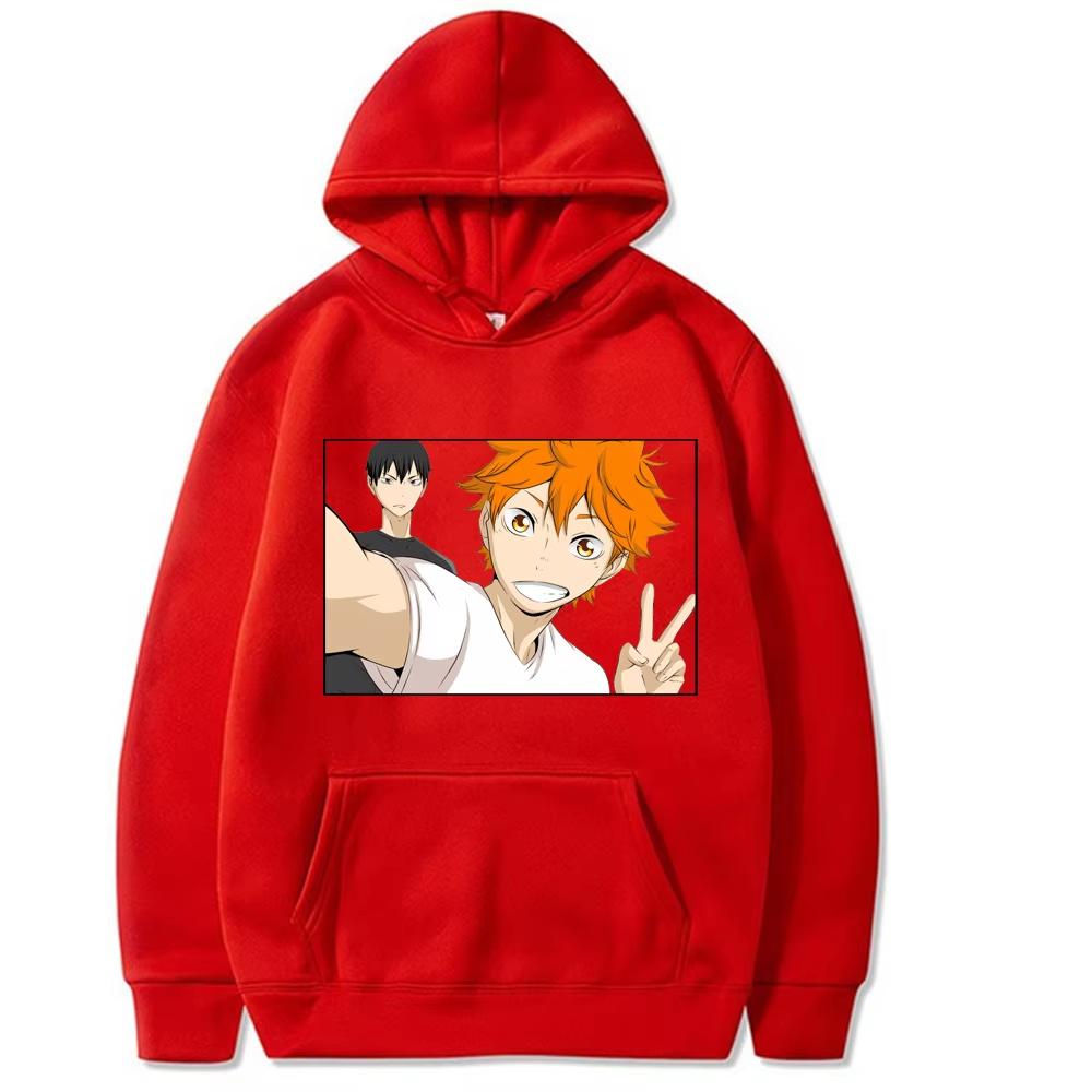 Zabawne bluzy unisex Haikyuu z nadrukiem japońskiego anime, męska bluza streetwearowa, casualowe bluzy, estetyczny pulower Harajuku