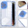 For iPhone 16 Pro Case Clear Colorful Frame Drop-Proof TPU + PC Phone Back Cover with Lens Film