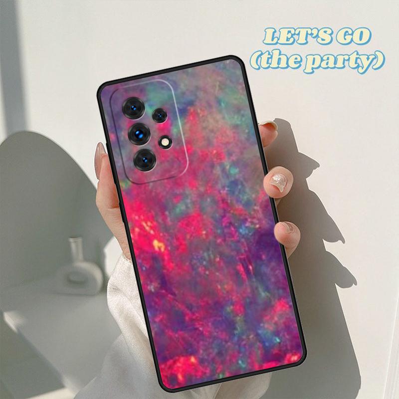 

Opal Stone Iridescent phone case For Samsung Galaxy A42 A31 A40 A51 A71 A32 A80 A91 A52 A72 A73 A20e A21S A50 A70 A11 A12 Cover For Samsung A11