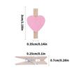 50 Pezzi Mollette da Bucato in Legno Set di Puntine per Foto per Arti e Mestieri Appendi Quadri Mollette a Forma di Cuore in Legno Clip Espositori per Foto in Legno