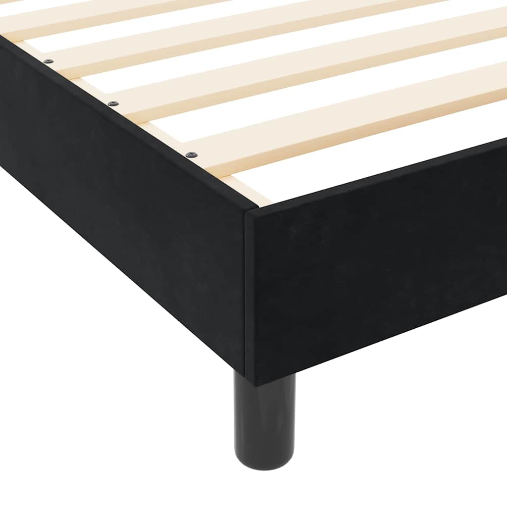 Box Spring Bed with Headboard Black 200 x 200 cm Velvet
