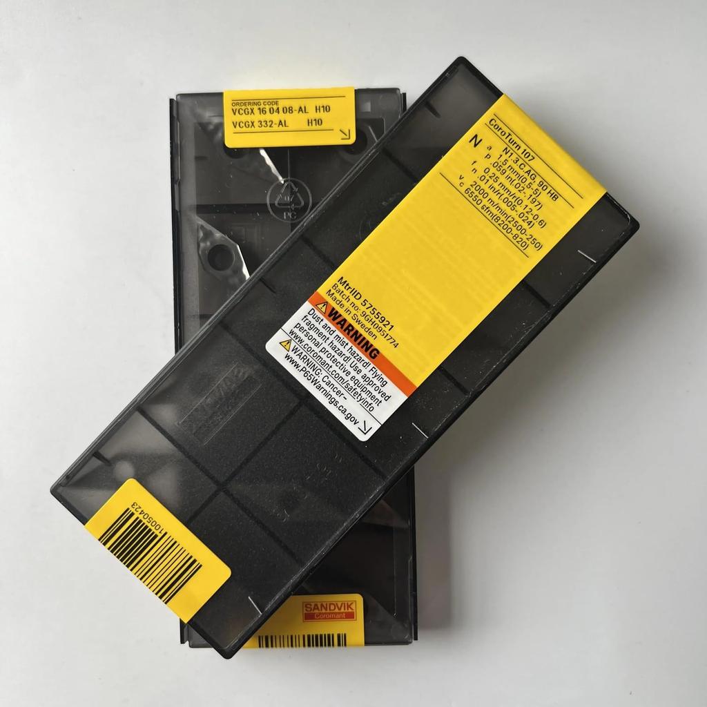 Original Sandvik / VCGX160408-AL H10 CNC lathe carbide blade tool 10 Pcs